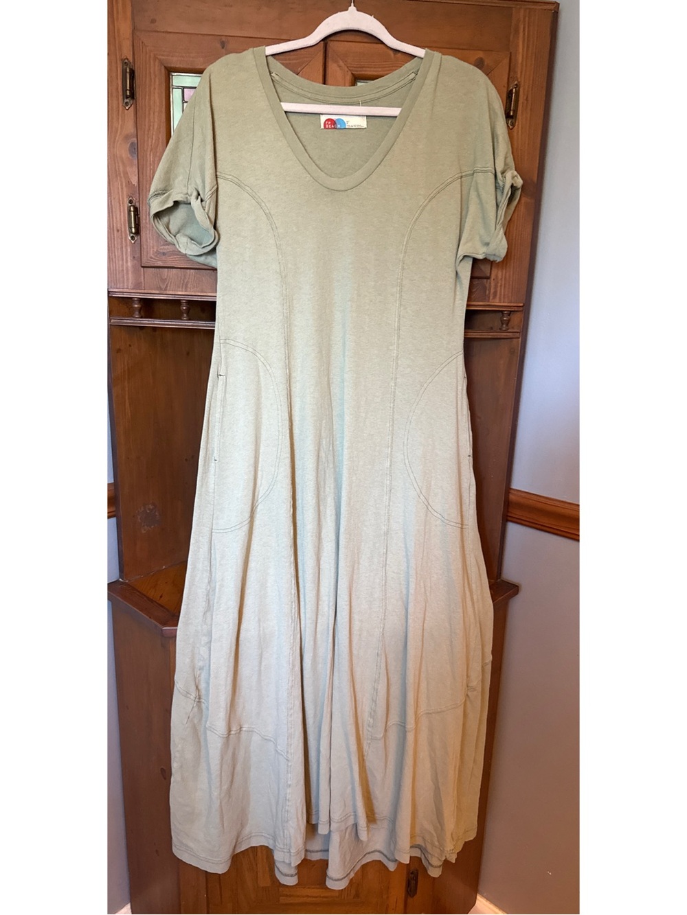 Free People FP Beach Havana Tee Maxi Dress in a pale sage S
